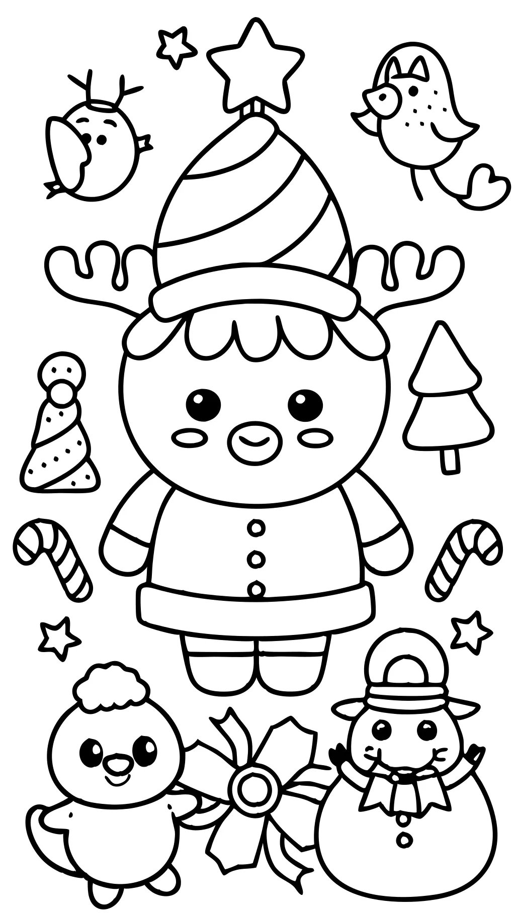 pages à colorier mignons de Noël